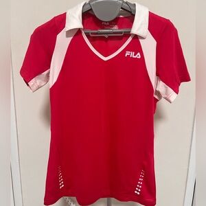 Fila Pink and White Golf Shirt